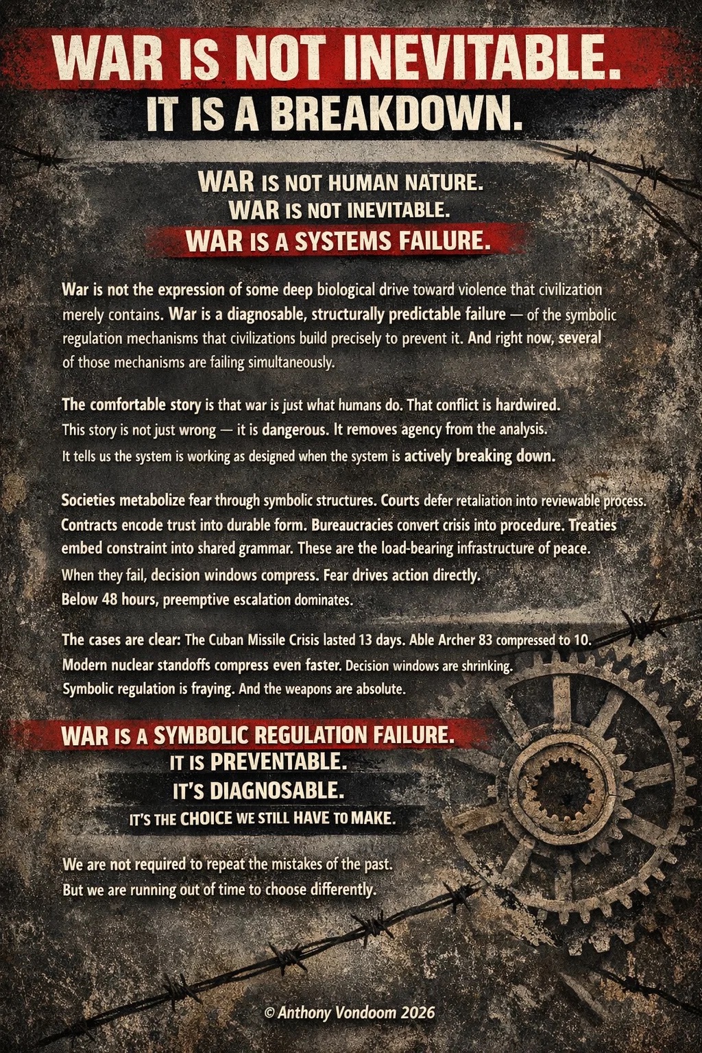 War is Not Inevitable